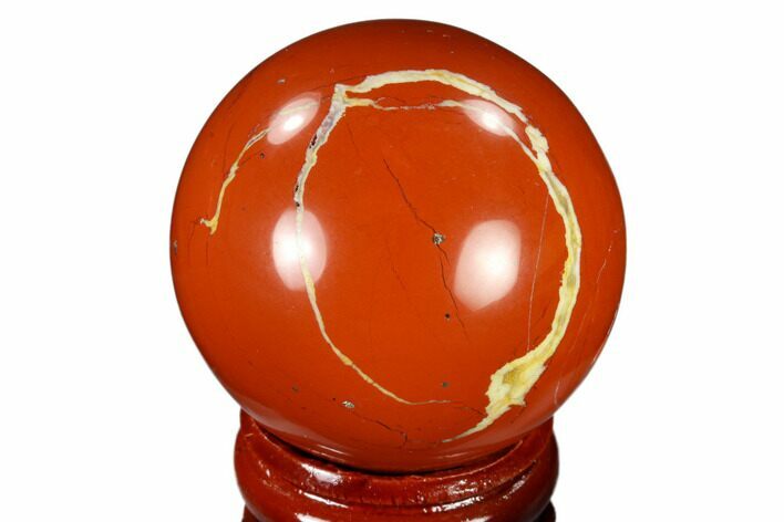 Polished Red Jasper Sphere - Brazil #116031